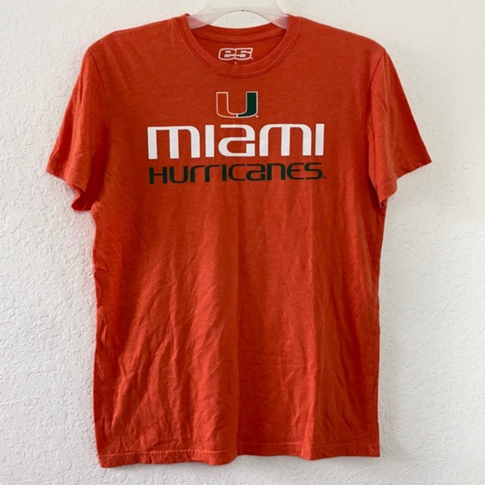 ✅Men Miami Hurricane Shirt Size L